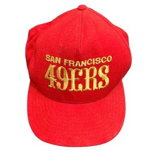 ❌SOLD❌ Vintage San Francisco 49ers Snapback Hat NFL Football Red Wool 90s AJD